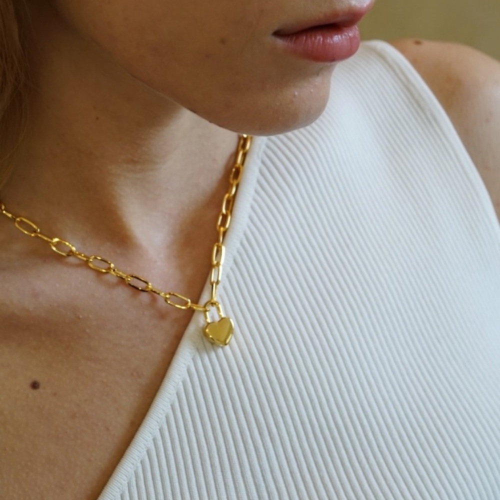 Just Lover Casual Style Unisex Street Style Heart Pendant Necklace